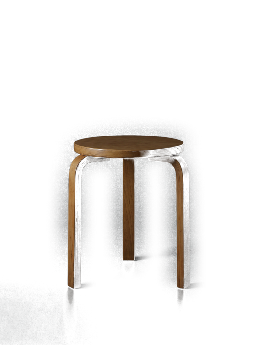 Табурет Alvar Aalto Stool 60 — три L-ножки и круглое сиденье